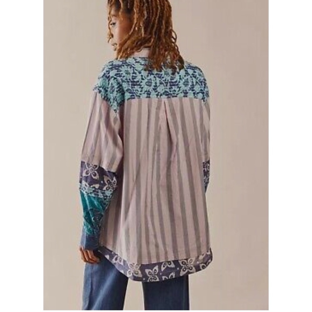 Free People Wild Dunes Stripe Shirt - Picture 3 of 16